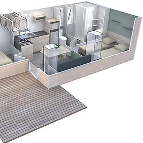 MOBILHOME 5 personas - Alojamiento premium con aire acondicionado