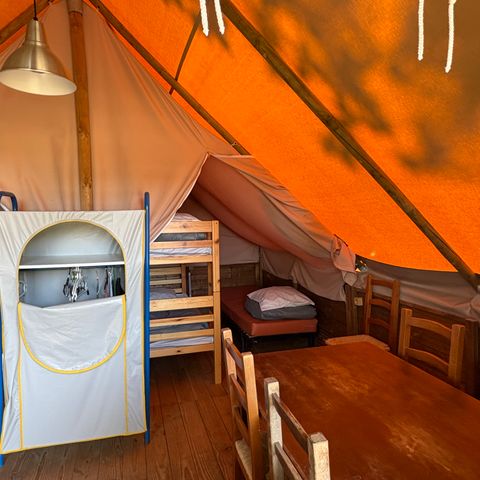 Canvas and wooden tent 5 persons - LODGE AMAZONE