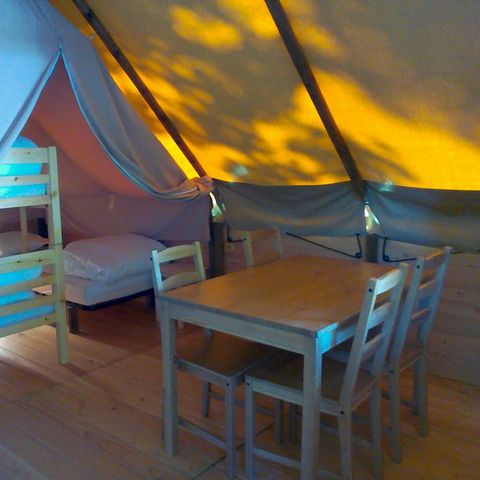 Tienda de lona y madera 5 personas - LODGE AMAZONE