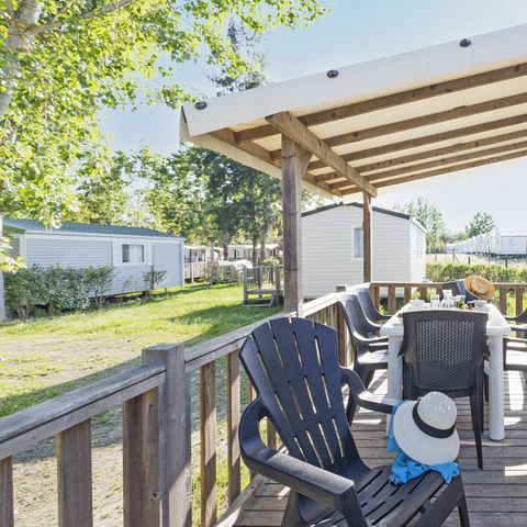 MOBILHOME 6 personas - Confort | 3 Dormitorios | 6 Pers. | Terraza elevada | Aire acondicionado