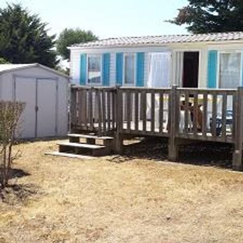 MOBILHOME 6 personas - CAMPING ACAPULCO MH 3 habitaciones presupuesto (mobil home de más de 12 años) Terraza de madera descubierta 30m² 6 personas