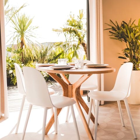 Stacaravan 4 personen - PALM 2bed met SPA - wijk la Palmeraie