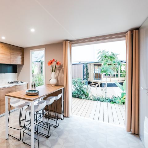 Stacaravan 6 personen - PALM 3 slaapkamers met SPA quartier la Palmeraie