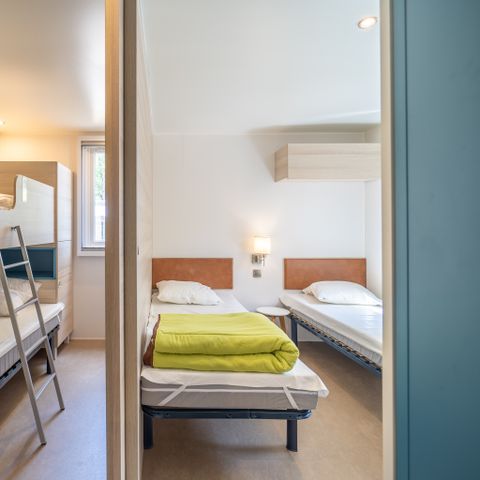Stacaravan 6 personen - VIP 3 slaapkamers met SPA + CLIM *Nieuw in 2026* - VIP pakket inbegrepen (beddengoed, tv, wifi...)