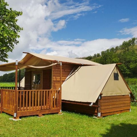 TIENDA DE LONA Y MADERA 4 personas - Tribe Lodge (sin instalaciones sanitarias)