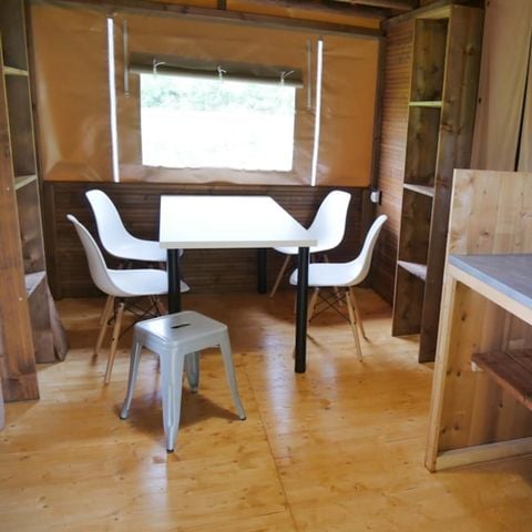 TENTE TOILE ET BOIS 4 personnes - Lodge Tribu (sans sanitaires)