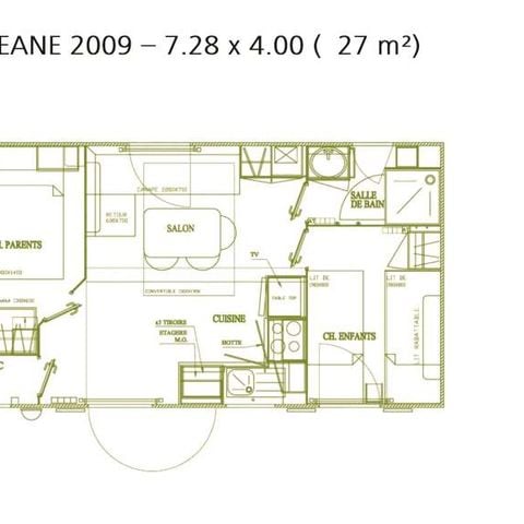 Stacaravan 5 personen - Louisiana