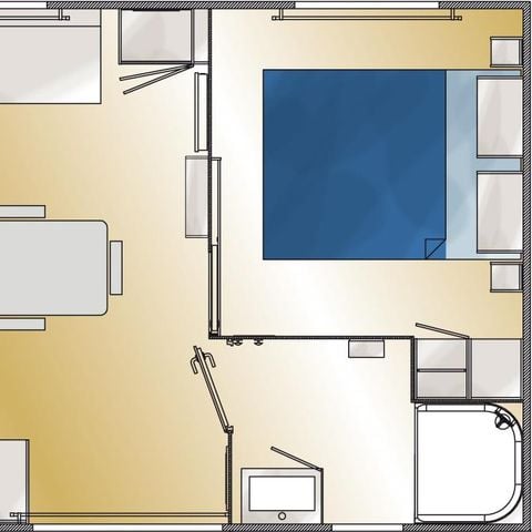 BUNGALOW 6 personas - Bungalow Castaño 32 m² con terraza de madera