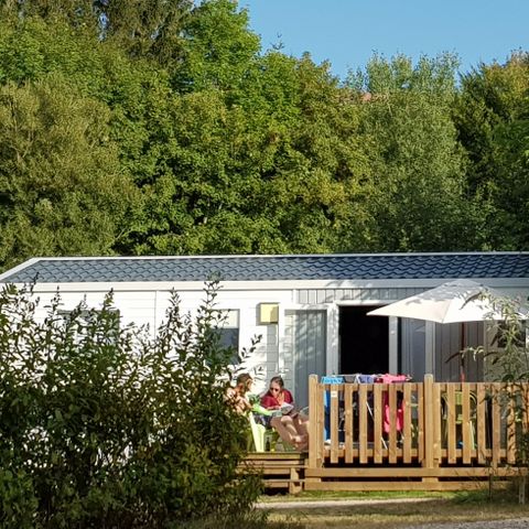 Bungalow 6 Personen - Bungalow Kastanie 32 m² mit Holzterrasse