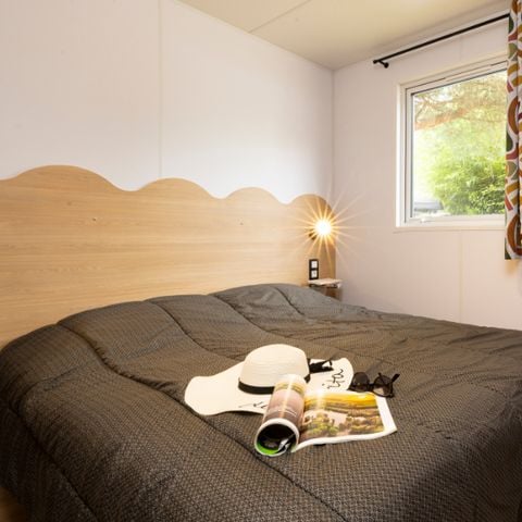 Stacaravan 6 personen - Bungalow Sapin - 32m² met halfoverdekt houten terras