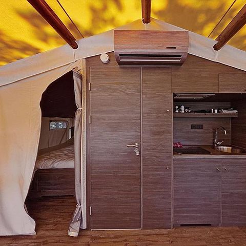 Wohnzelt auz holz 5 personen - SunLodge Safari