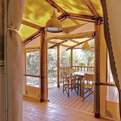 Wohnzelt auz holz 5 personen - SunLodge Safari