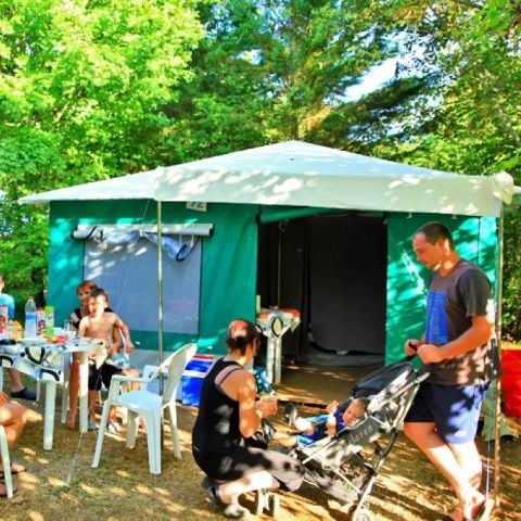 Tente en toile et en bois 4 personnes - Caraibe 3 Pièces 4 Personnes