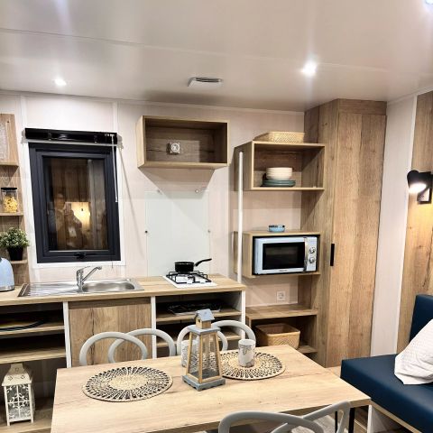 Mobilheim 4 Personen - Vintage-Hütte 3 Zimmer 4 Personen + TV