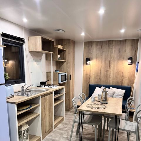 Mobilheim 4 Personen - Vintage-Hütte 3 Zimmer 4 Personen + TV