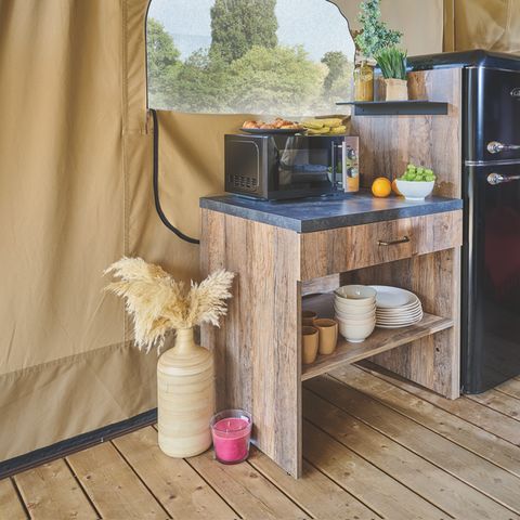 Canvas and wooden tent 5 persons - Lodge tent KENYA on stilts