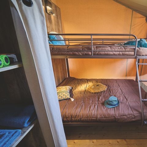 TENTE TOILE ET BOIS 5 personnes - Tente Lodge KENYA sur pilotis