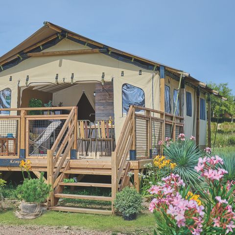 Canvas and wooden tent 5 persons - Lodge tent KENYA on stilts