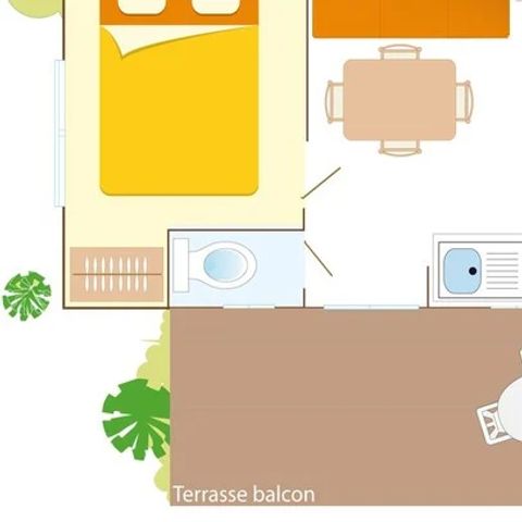 CASA MOBILE 4 persone - Classic | 2 Camere da letto | 4 Pers. | Terrazza rialzata | Aria condizionata.