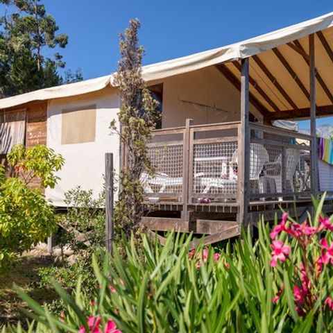 Canvas and wooden tent 5 persons - Lodge