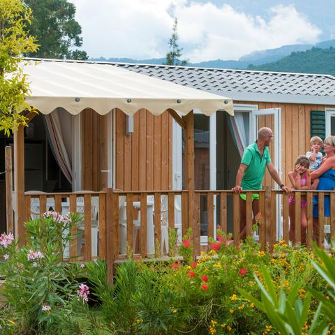 Mobile home 6 persons - Mobile-home | Comfort | 3 Bedrooms | 6 Pers. | Raised terrace | Air conditioning