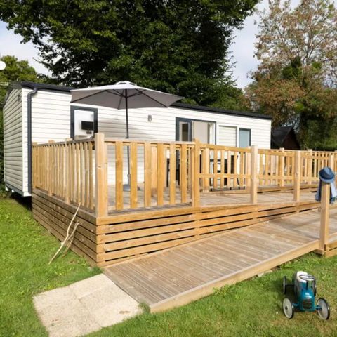 Mobile home 4 persons - PMR | Comfort | 2 Bedrooms | 4 Pers | Non-covered elevated terrace | 1 Bathroom | Air conditioning | TV