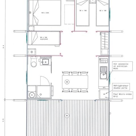 SAFARITENT 6 personen - Tent Lodge 3ch 6 pers