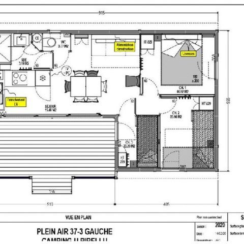 CHALET 6 personen - Chalet met 3 slaapkamers in de open lucht