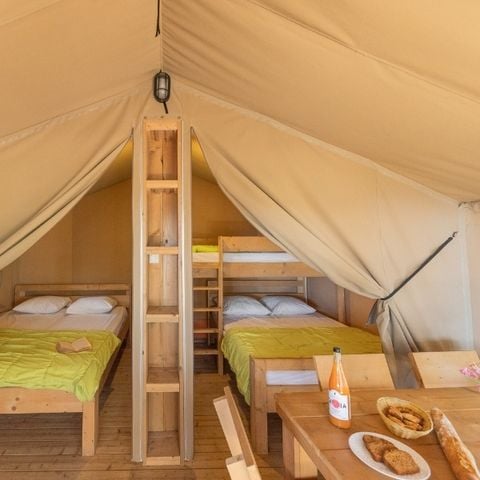 Canvas and wooden tent 5 persons - Lodge tent without bathroom