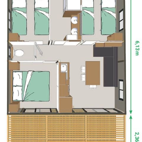 CHALET 6 personnes - PERSIA - 3 chambres