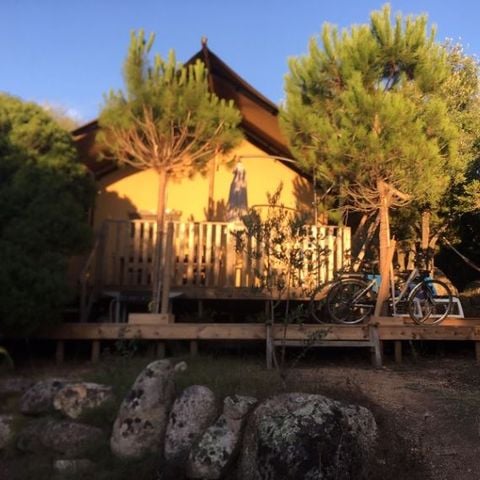 TENTE TOILE ET BOIS 6 personnes - LODGE SAFARI