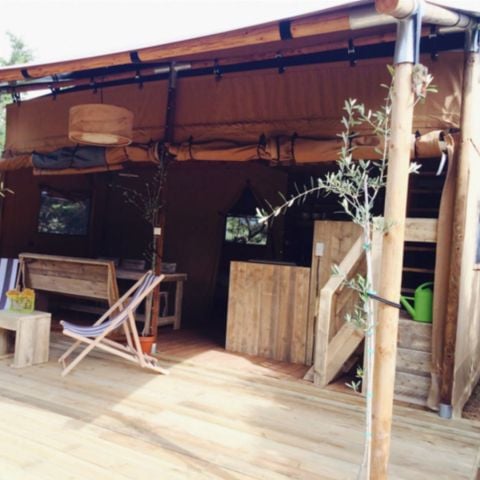 TENTE TOILE ET BOIS 6 personnes - LODGE SAFARI