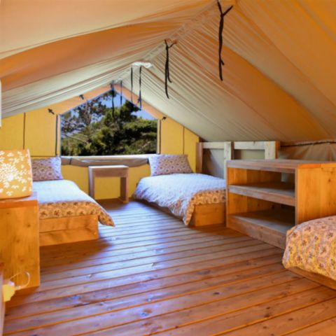 TENTE TOILE ET BOIS 6 personnes - LODGE SAFARI