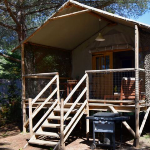 CANVAS AND WOOD TENT 5 people - PALMIER