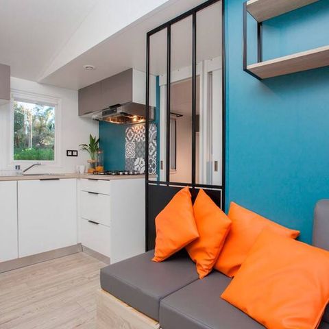Mobile home 6 persons - Mobile-home | Premium | 3 Bedrooms | 6 Pers. | Raised terrace | Air-con.