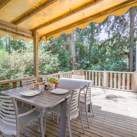 Mobile home 6 persons - Mobile-home | Premium | 3 Bedrooms | 6 Pers. | Raised terrace | Air-con.
