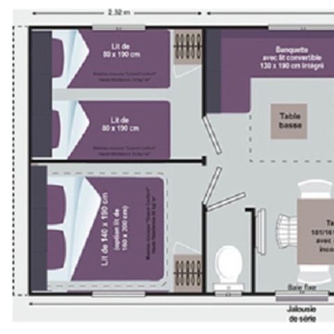 MOBILHOME 6 personnes - 6 Pers Du lundi au lundi en Hte saison