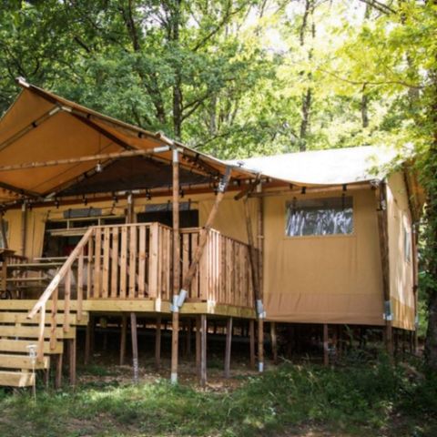 Glampingtent 5 personen - Luxe Lodge 4/5 personen in zone L