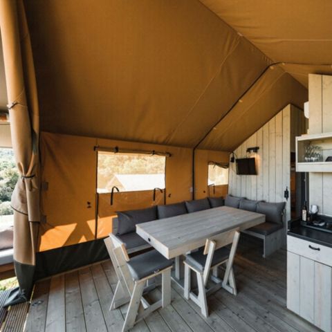 Canvas and wooden tent 4 persons - Woodlodge sleeps 4 (2 bedrooms)