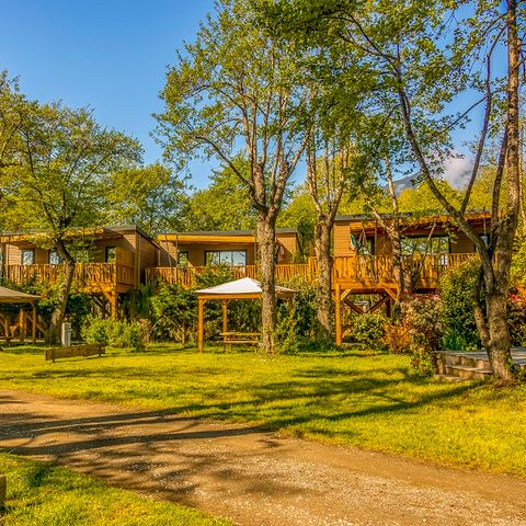 Stacaravan 7 personen - Lodge Prestige Pilotis Zeezicht
