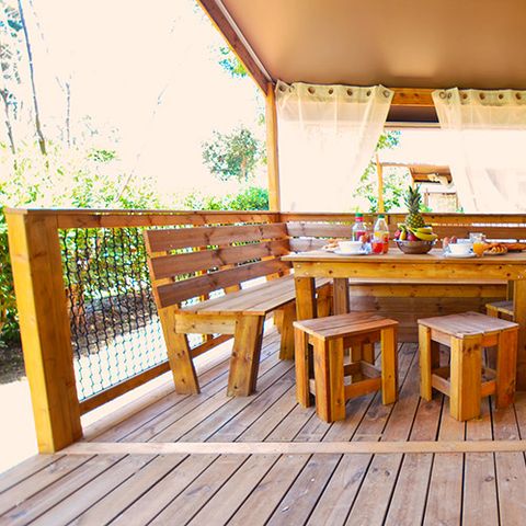 CANVAS AND WOOD TENT 5 people - Lodge Cottu Tent