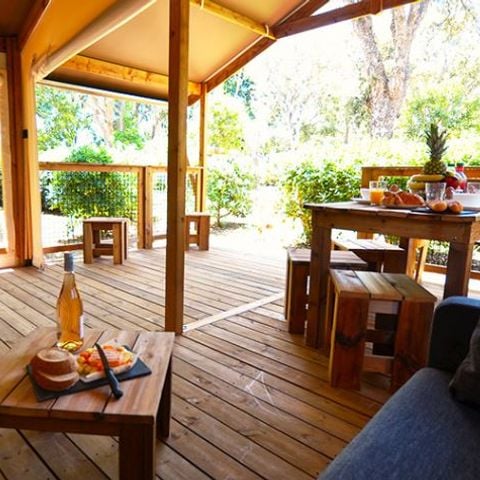 Canvas and wooden tent 5 persons - Lodge Cottu Tent