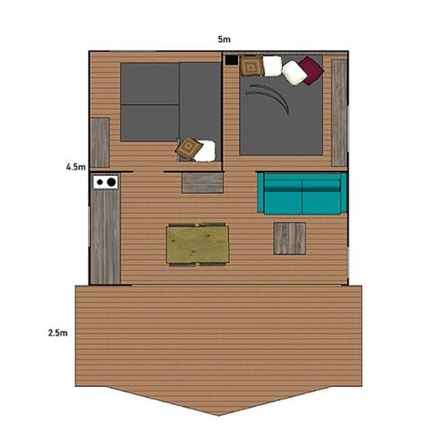 Tenda 5 persone - Tenda Lodge Riada 5p 2Ch - senza servizi igienici