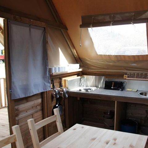 Canvas and wooden tent 6 persons - THE TRAPPER'S TENT HABITAT