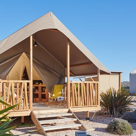 AUßERGEWÖHNLICHE UNTERKUNFT 4 Personen - WOODY LODGE 24 M² mit Sanitäranlagen