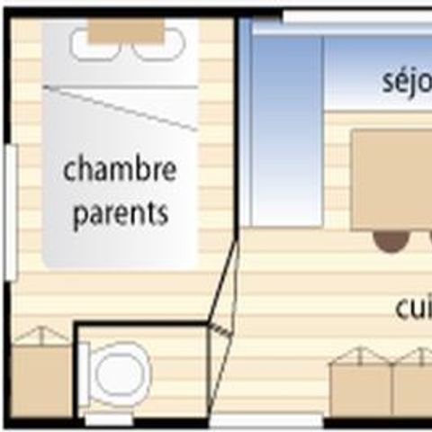 MOBILE HOME 5 people - LIZERT STANDARD 29 m² m² (29 sq. ft.)