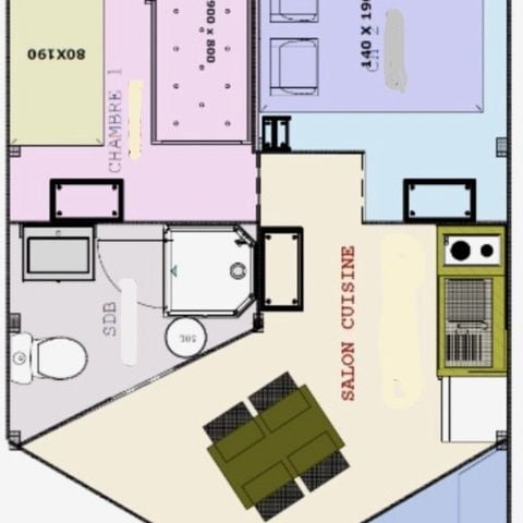 Safaritent 5 personen - Toilés Houten Structuur Lodgetent