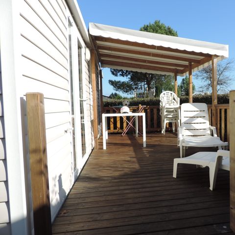 Mobile home 14 persons - 2 Mobile homes side by side - Breakfast + bed linen included + 4 adult funpasses and 6 children's funpasses included