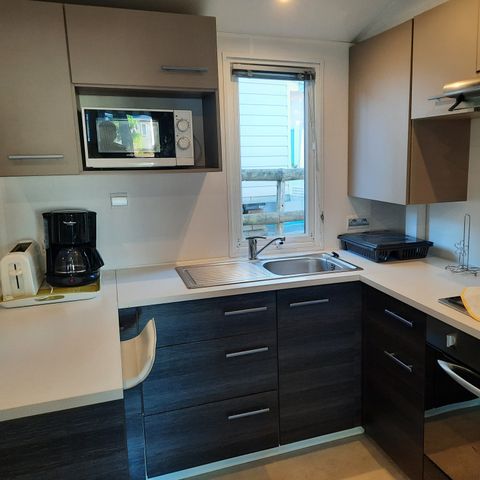 Stacaravan 6 personen - BA686 41 m² 3 slaapkamers - Airconditioning - 2 badkamers - 2 toiletten