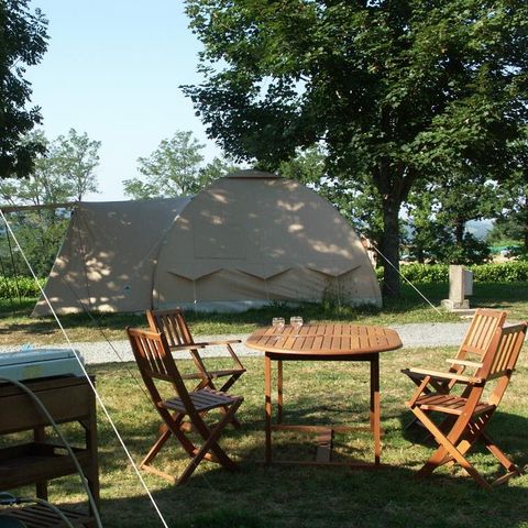Tent van canvas en hout 4 personen - Grote Karsten luxe tent - zonder sanitair